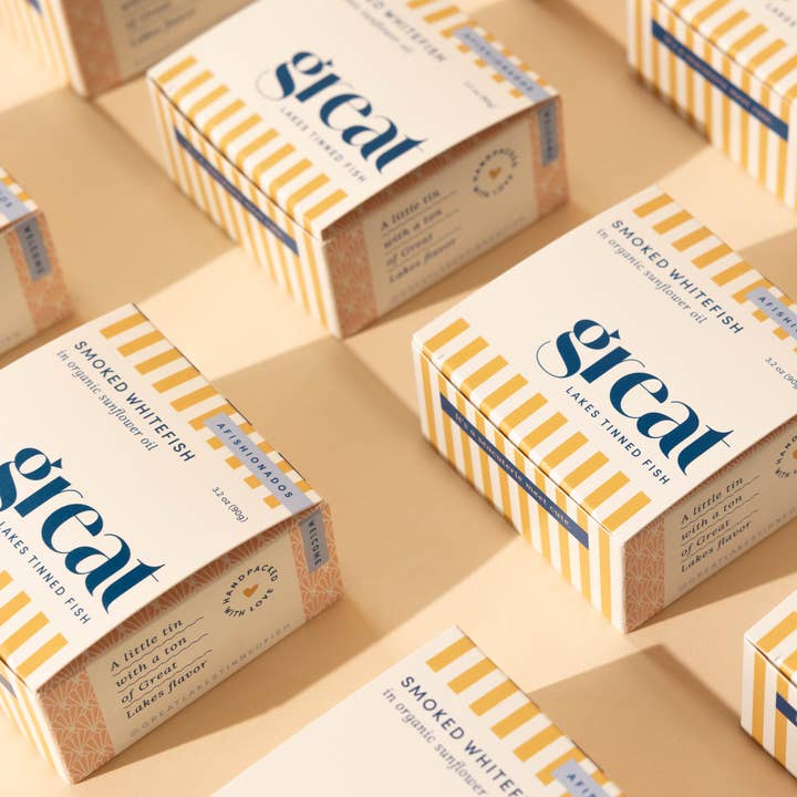 Smoked Whitefish in Organic Sunflower Oil (Master Case) for wholesale by Great Lakes Tinned Fish