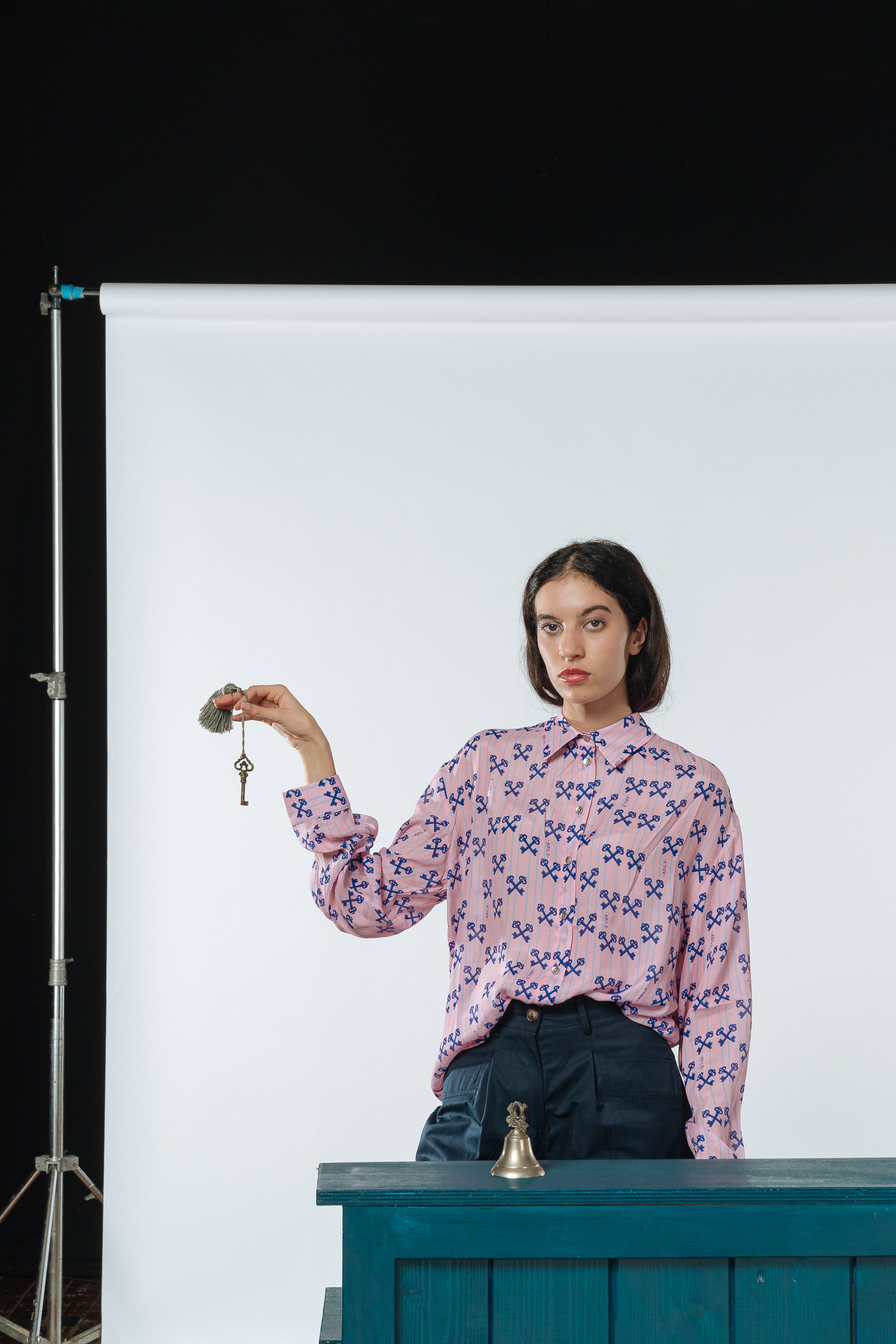 ASILE - Wholesale Button Down Shirt - Women's - Nina Blouse Printed Shirt2