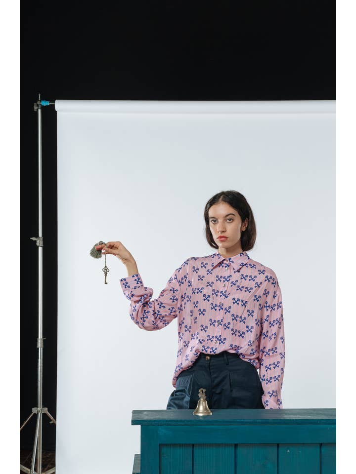 ASILE - Wholesale Button Down Shirt - Women's - Nina Blouse Printed Shirt2