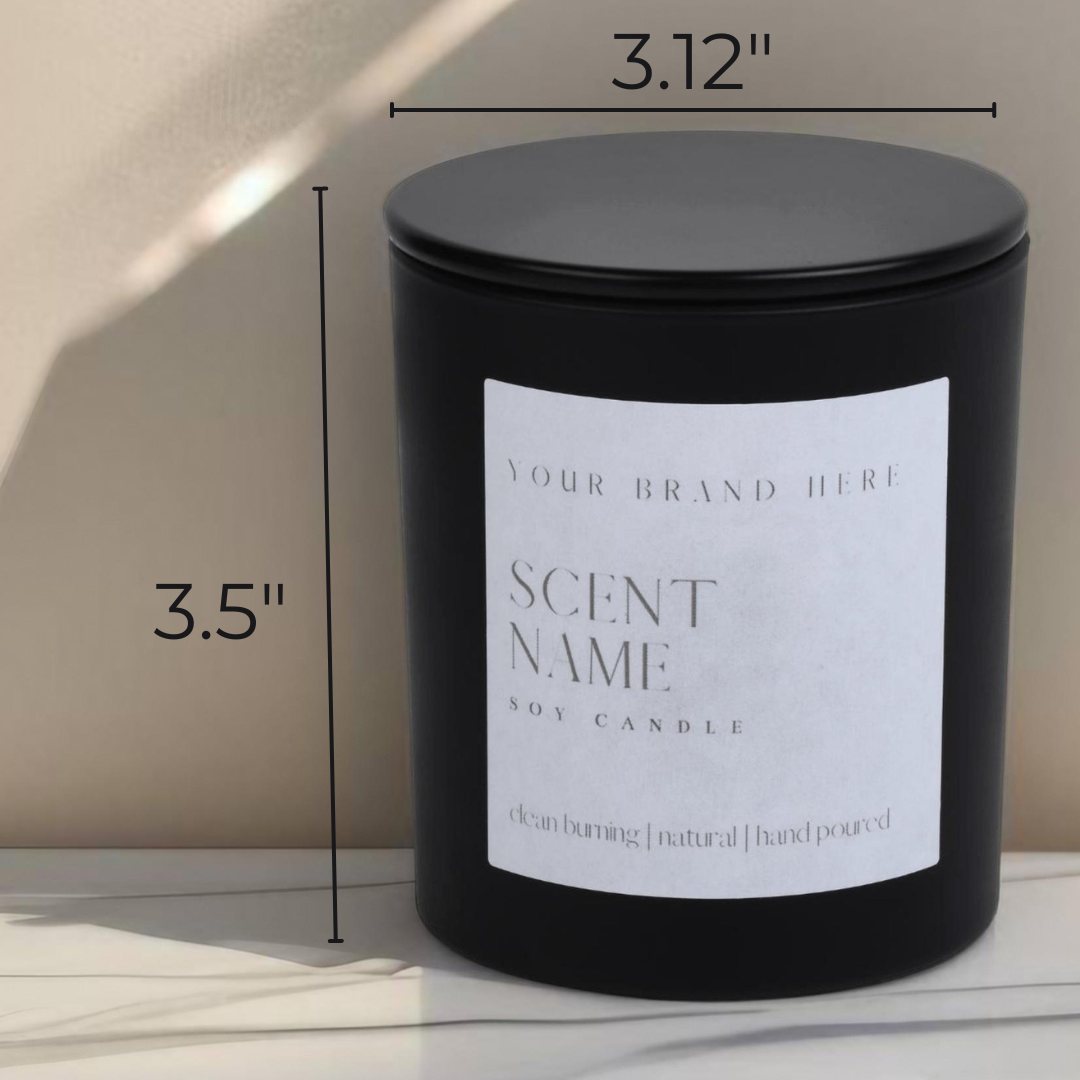 River Birch Candles - Wholesale Jar/Filled Candle - 10oz Unlabeled Black Matte  Jar Soy Candle Private Label2