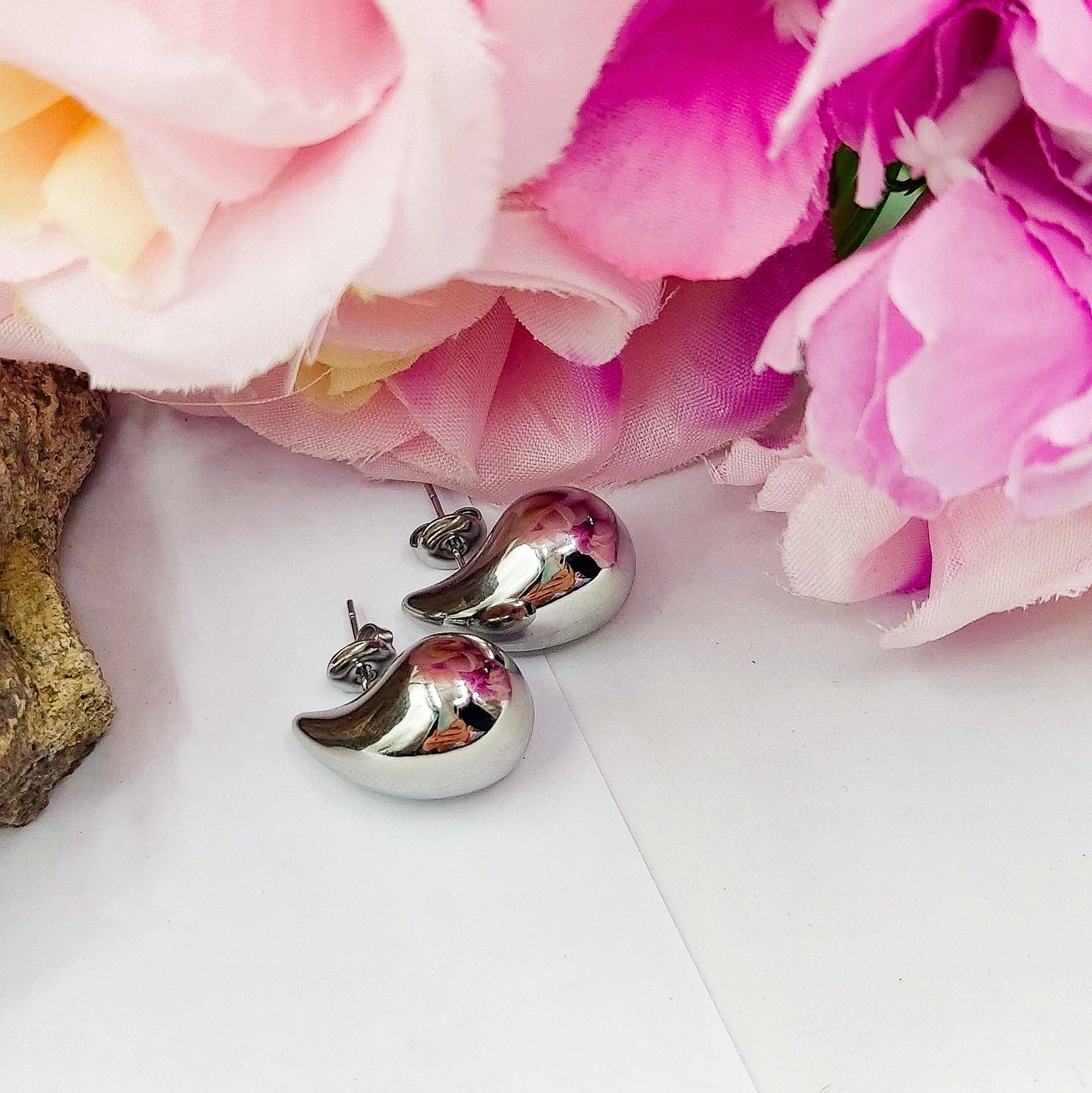 Daemon srls – Engroshandel Hængeøreringe og creoløreringe – DROP 4 størrelser - rustfrit stål ~ par tunge dråbeøreringe18