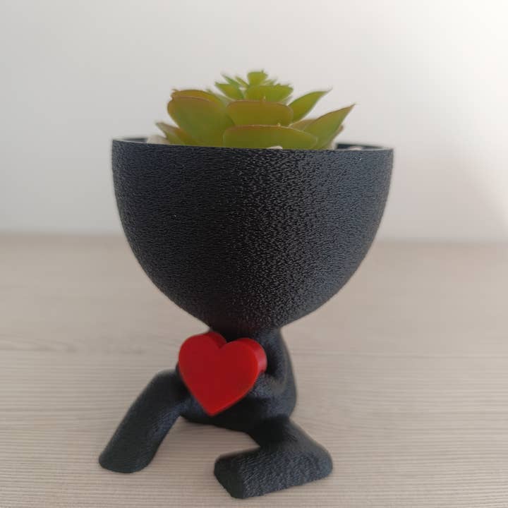 3DROOTS - Wholesale Plant pot - Lovers' gift - Valentine's Day Pot - Rough effect4