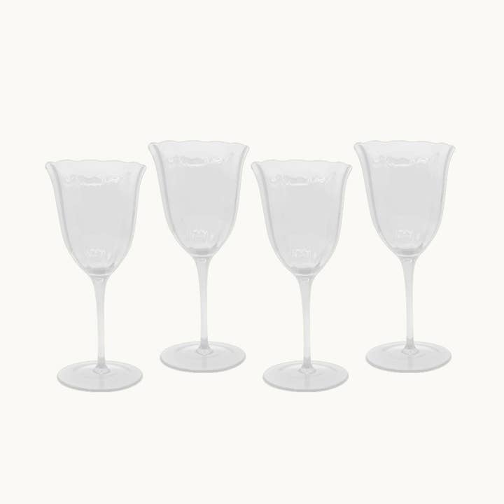 Lily clear water glass set (set of 4) for wholesale by Duggan Society
