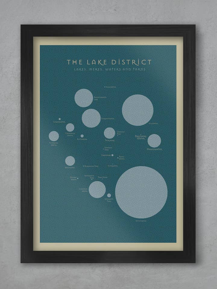 De Meren - Lake District Print voor wholesale door The Northern Line