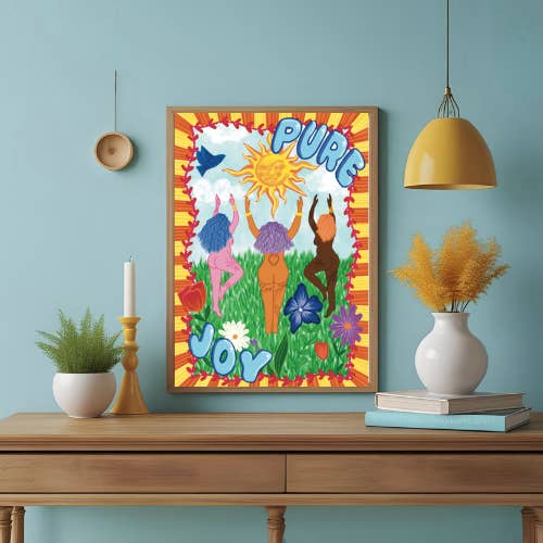 Pink Tigra - Wholesale Art Print - Pure Joy Colourful Nude Art Print | A4 & A31