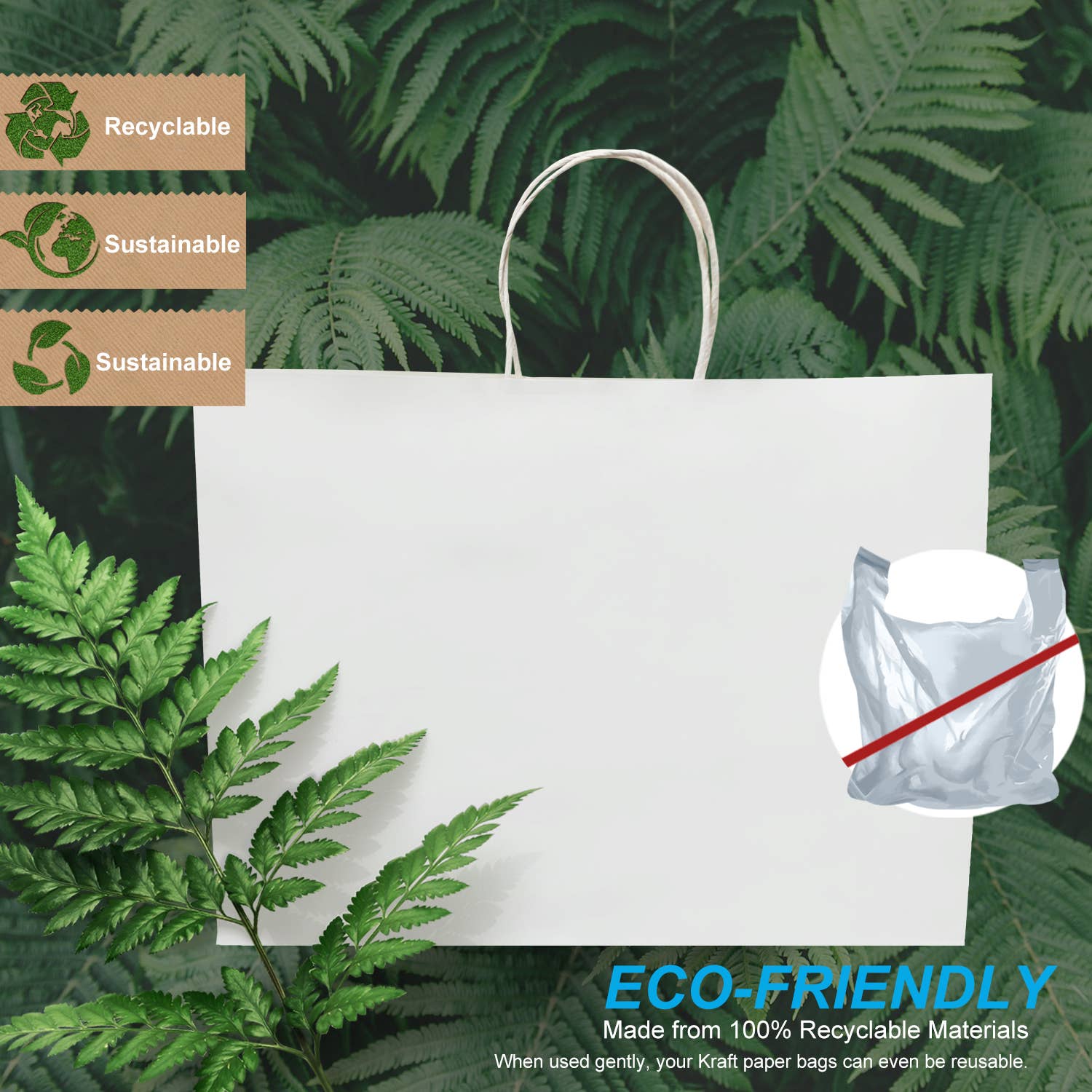 Kis Paper - Wholesale Gift Bag - Vogue 16x6x12 inches White Paper Bag Twist Handles6