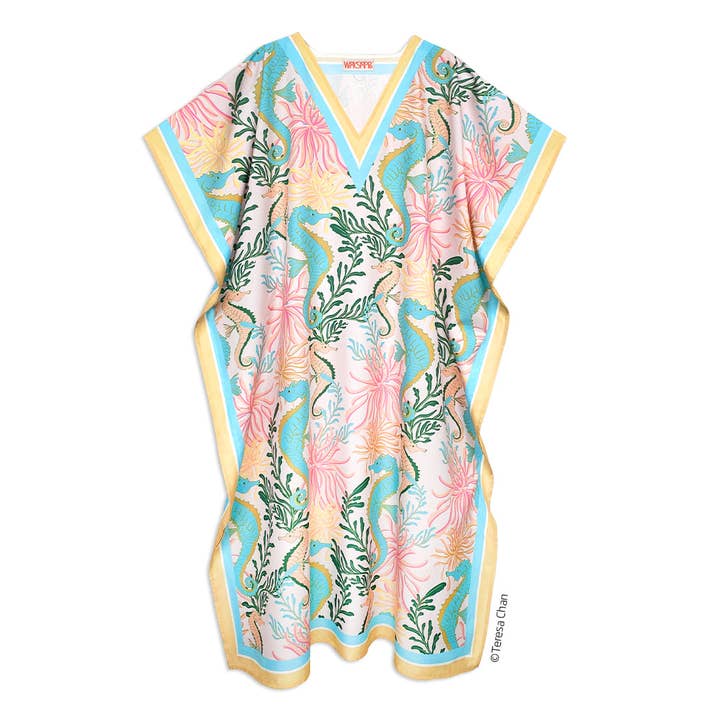 Seahorses Caftan Beach and Pool Coverup for wholesale by WerkShoppe