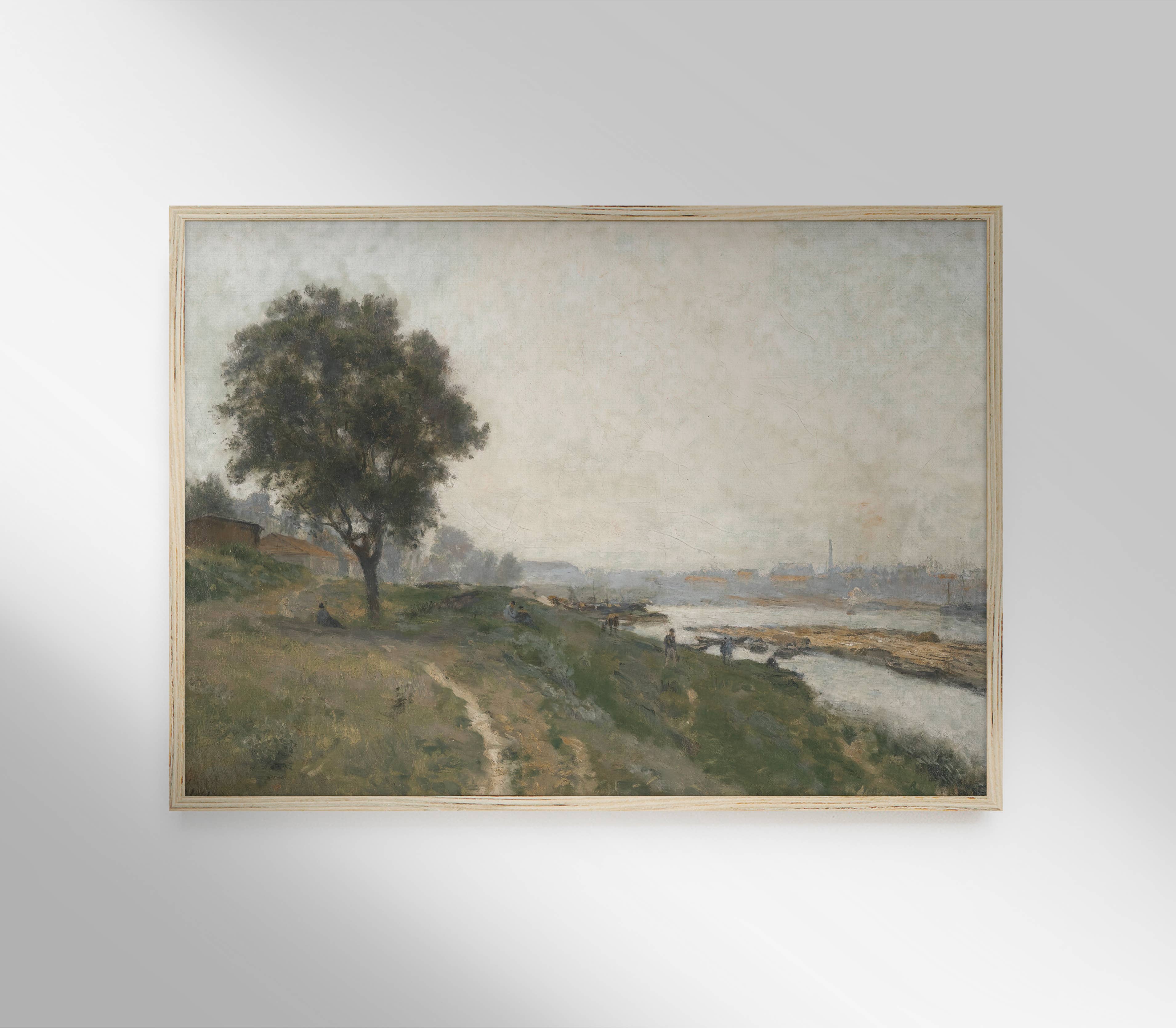 Hyggely - Wholesale Art Print - Antique Overcast Painting | Muted Landscape Art Print L1621