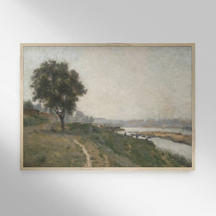 Hyggely – Engroshandel Kunsttryk – Antik overskyet maleri | Dæmpet landskabskunsttryk L1621