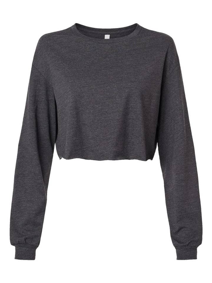 Total Apparel - Wholesale T-Shirt - Women's - Bella Canvas Ladies' Cropped Long-Sleeve Blank T-Shirt 65014