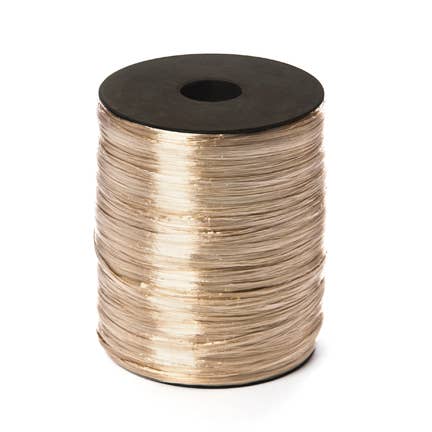 Willow Group - Wholesale Craft Supplies - Rayon Raffia Ribbon Spool - Metallic Gold