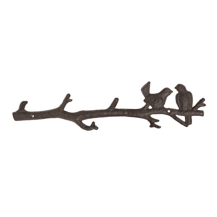 VIP Home & Garden - Wholesale Wall Hook - CLOSEOUT VIP Iron 18.5 in. Brown Birds on Branch Wall Hooks