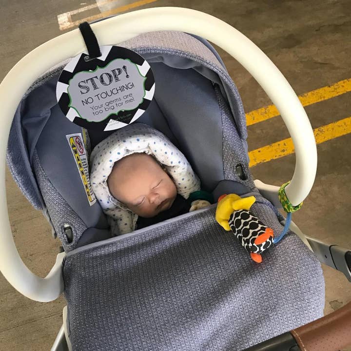 Three Little Tots - Wholesale Car Seat Cover - Kids & Baby - Seahawk No Touching Baby Car Seat and Stroller Tag10