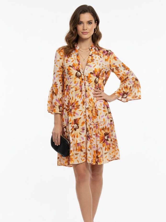 Robe courte imprimée Art 9802B1 pour la vente par Nota bene