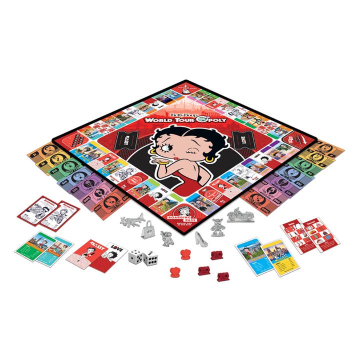 Masterpieces Puzzles - Wholesale Board Game - Betty Boop World-Tour Opoly Board Game