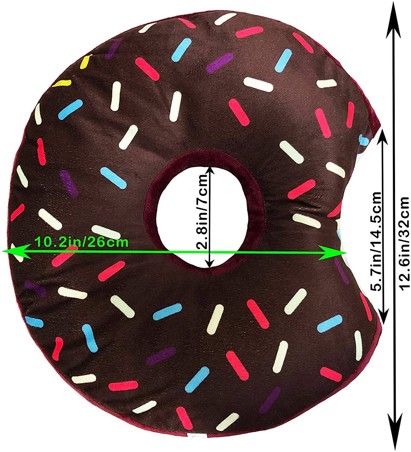 TRUYOND - Wholesale Throw/Decorative Pillow - Donut Pillow for Ear Piercings, Side Sleeping - Brown 2