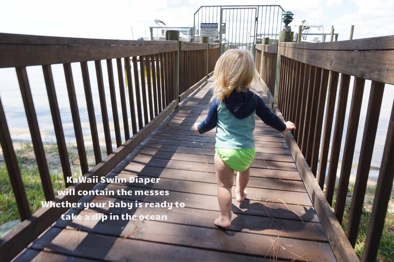 KaWaii Baby Diapers - Vente Couches de natation – bébé - Couches maillots de bain ajustables KaWaii Baby dès 3 mois2