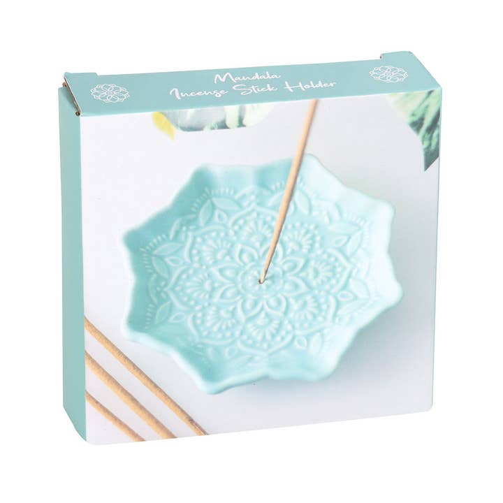 Something Different Wholesale – Engroshandel Røgelsesholder – Blå mandala keramik røgelsesholder4