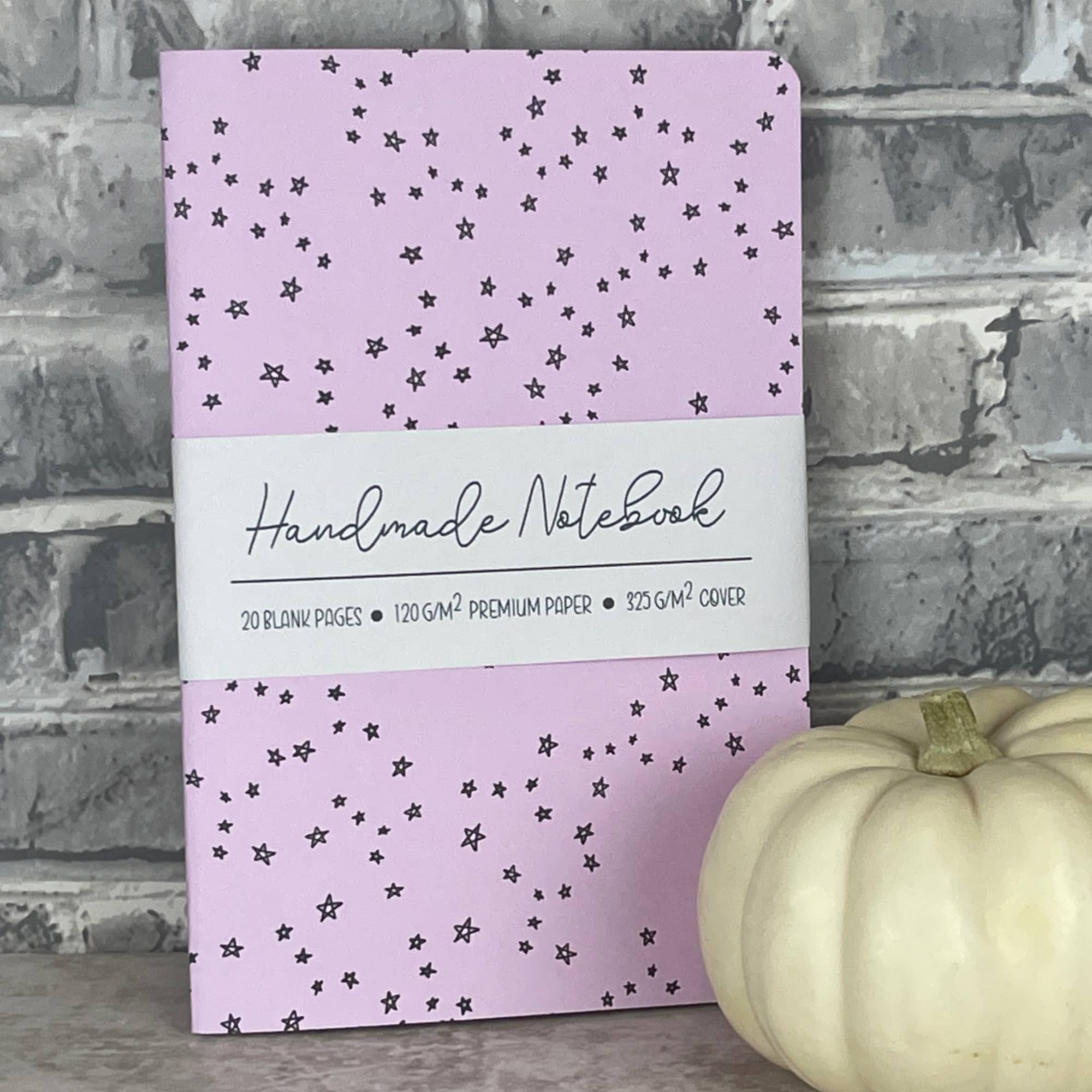 Art by Erica H & Rebel Stitchers - Wholesale Notebook - Handmade Saddle Bound Notebook - Doodle Stars - A5ish2