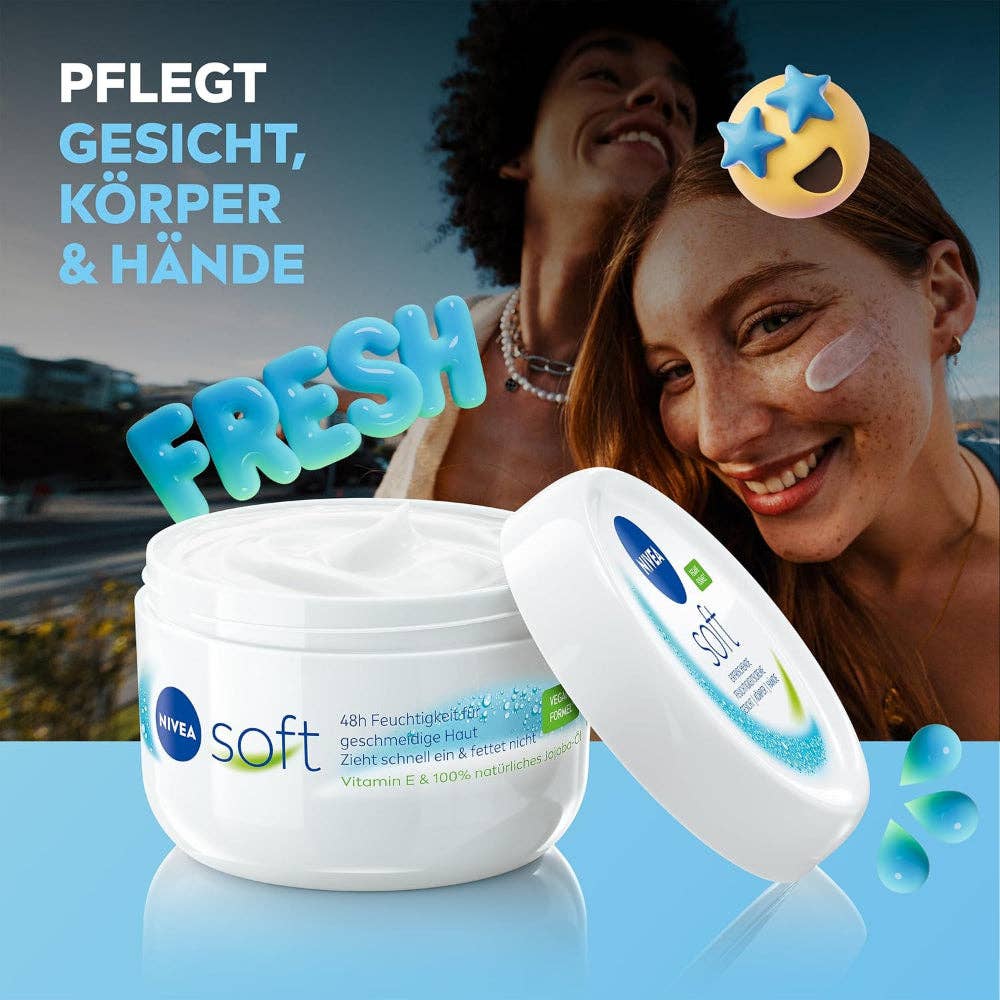 schutzoutlet - Wholesale Body Cream/Lotion - NIVEA Soft Refreshing Moisturizing Cream - 375 ml6