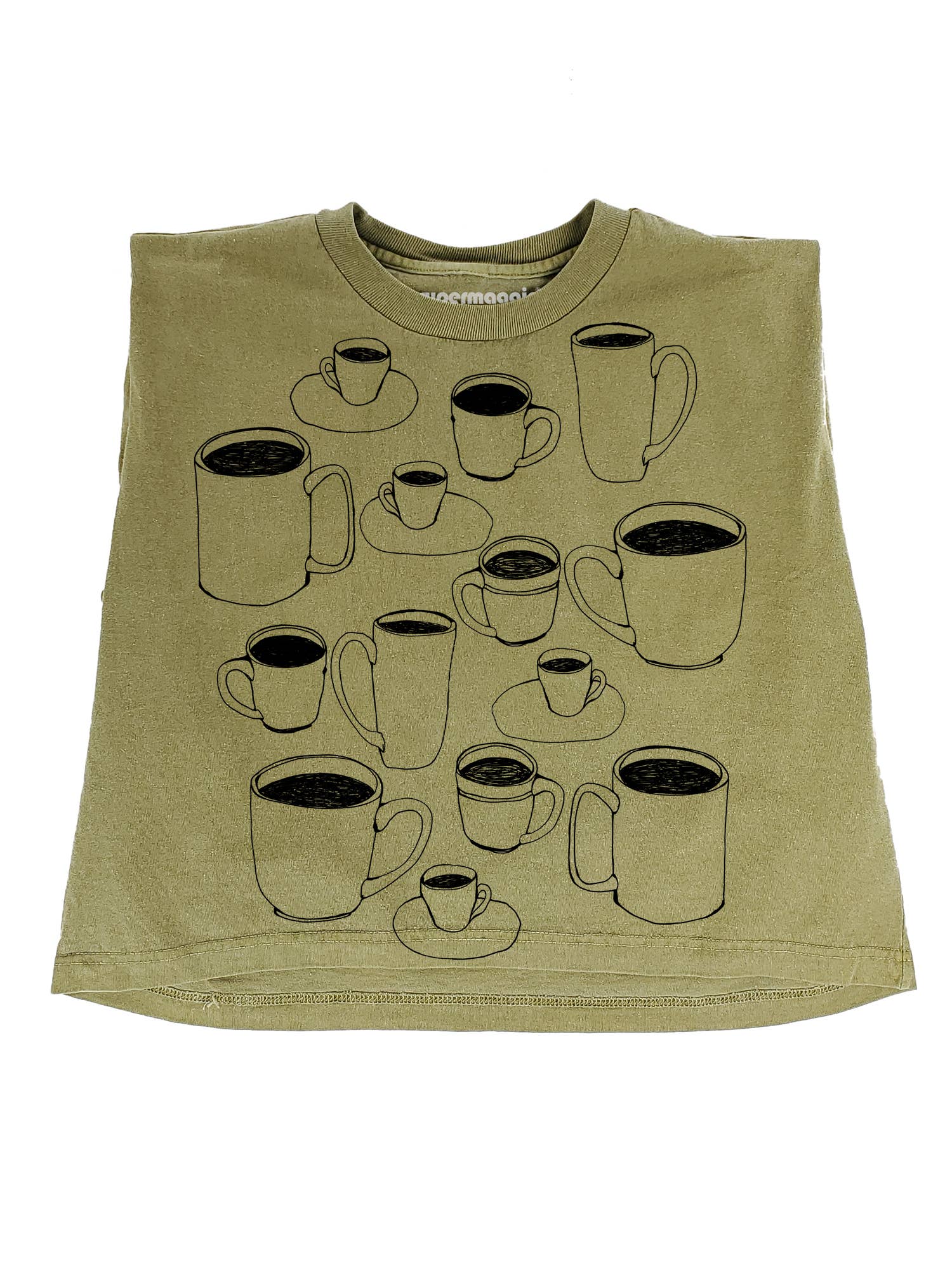Supermaggie @ Faire - Wholesale T-Shirt (Graphic) - Women's - Coffee Cups Maisie Heavyweight Muscle Tee1