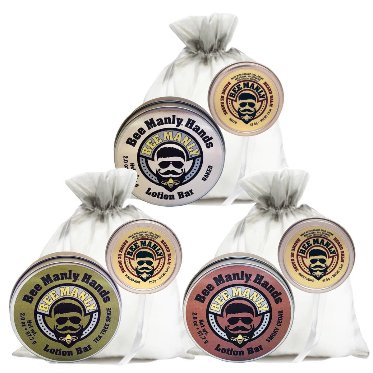 Honey House Naturals - Wholesale Beard Styling Product - Bee Manly Hands and Beard Balm - Gift Set  1