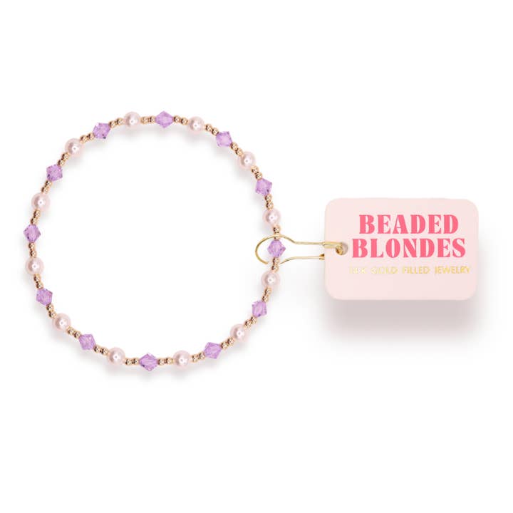 Light Purple Pearl June Bracelet for wholesale by Beaded Blondes