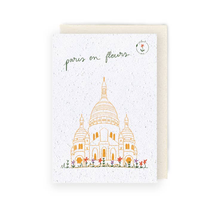 Plant card - Paris in bloom for wholesale by Papier Fleur
