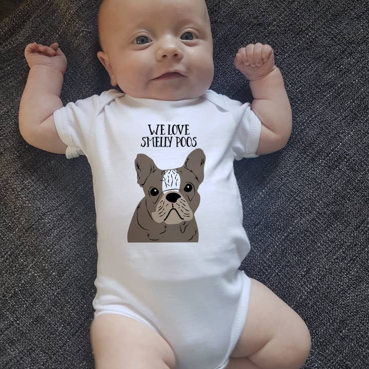 Afewhometruths – wholesale Bodysuit (non-footed) – Baby – Personalised Smelly Dog Babygrow - Pre-drawn or Photo upload