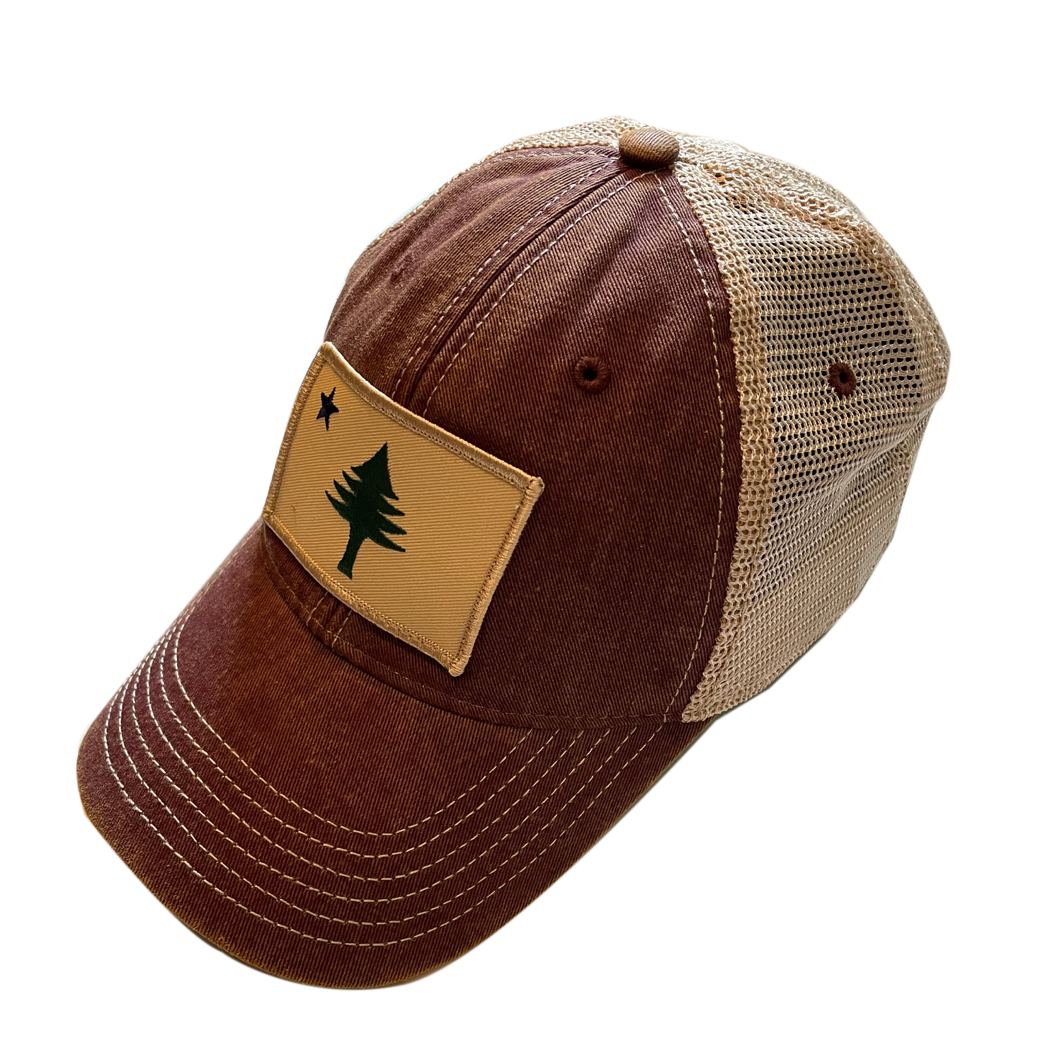 Original Maine - Wholesale Trucker Hat - Unisex - Original Maine Flag Faded Trucker Hat2