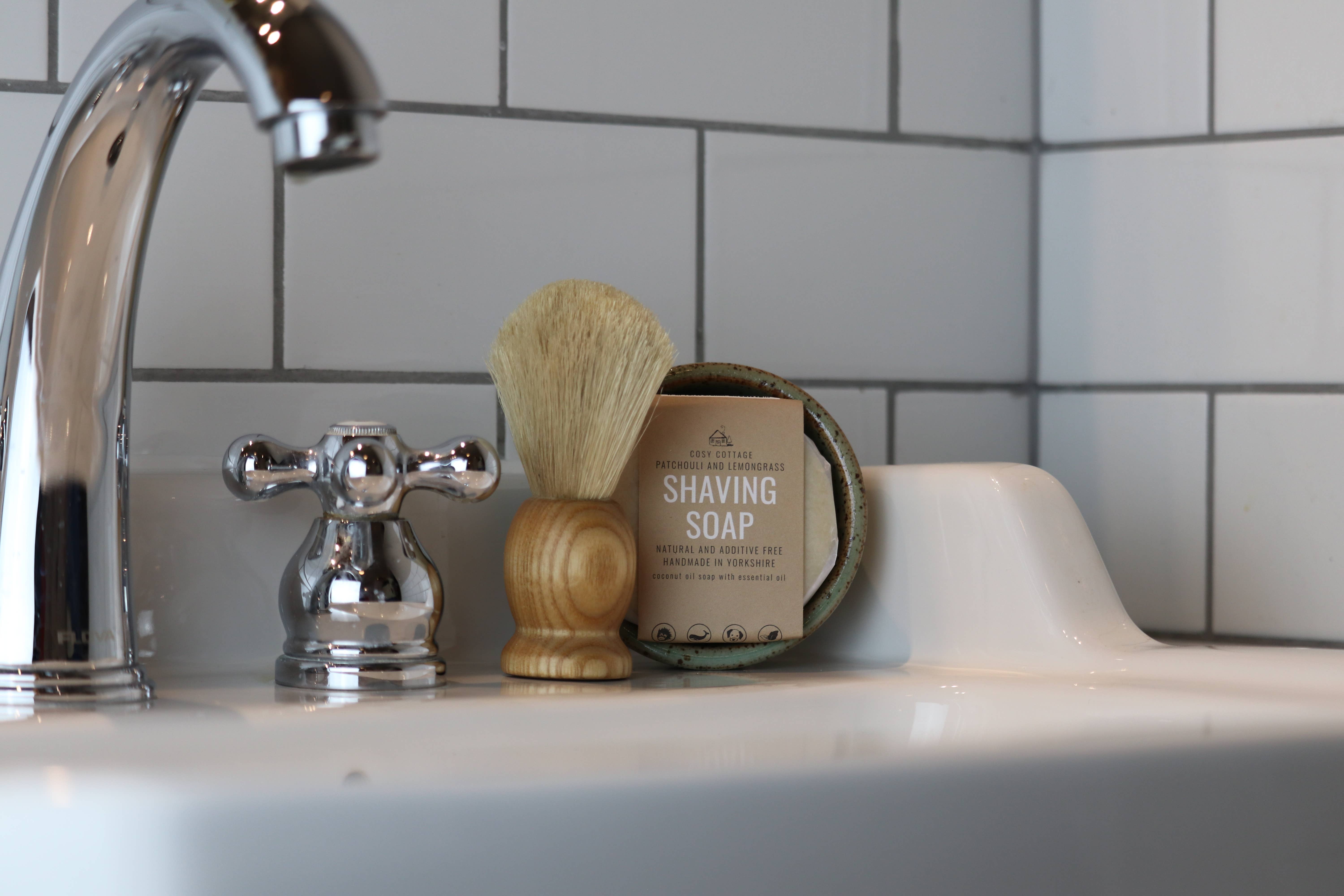 Cosy Cottage Soap – wholesale Shave soap – Men's – Large Shaving Soap with Optional Handmade Dish & Brush