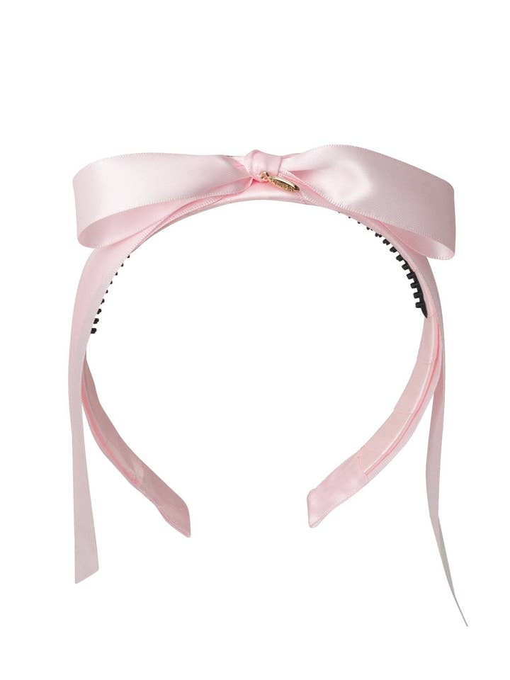 Matilda Satin Headband - Powder Pink for wholesale by Love and Grow Clothing Co