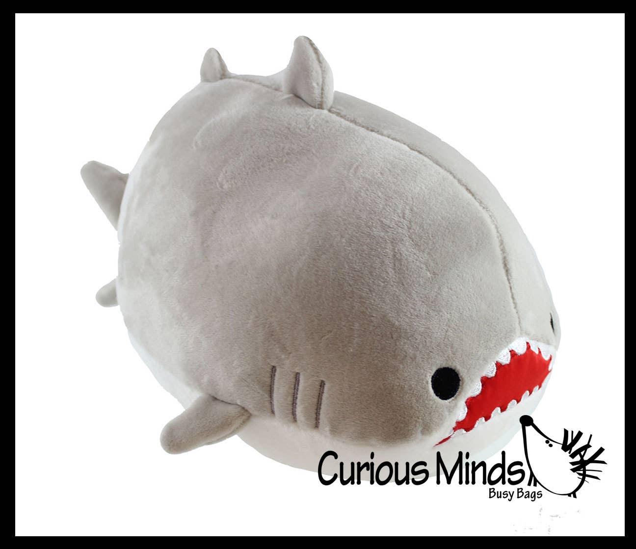 Curious Minds Toys - Wholesale Stuffed/Plush Toy - Kids & Baby - Chubby Plush Shark with Jaws Stuffed Animal Toy - Soft Squi2
