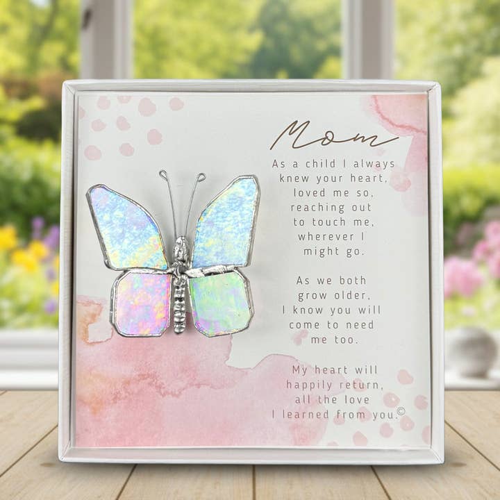 Maman, l'amour que j'ai appris de toi Vitrail Papillon 7802BY pour la vente par The Grandparent Gift Co. Inc.