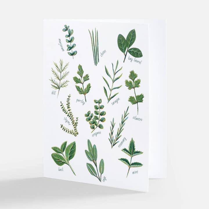 Herbs Greeting Card - Gifts for Gardeners for wholesale by Laurel Greenfield Art