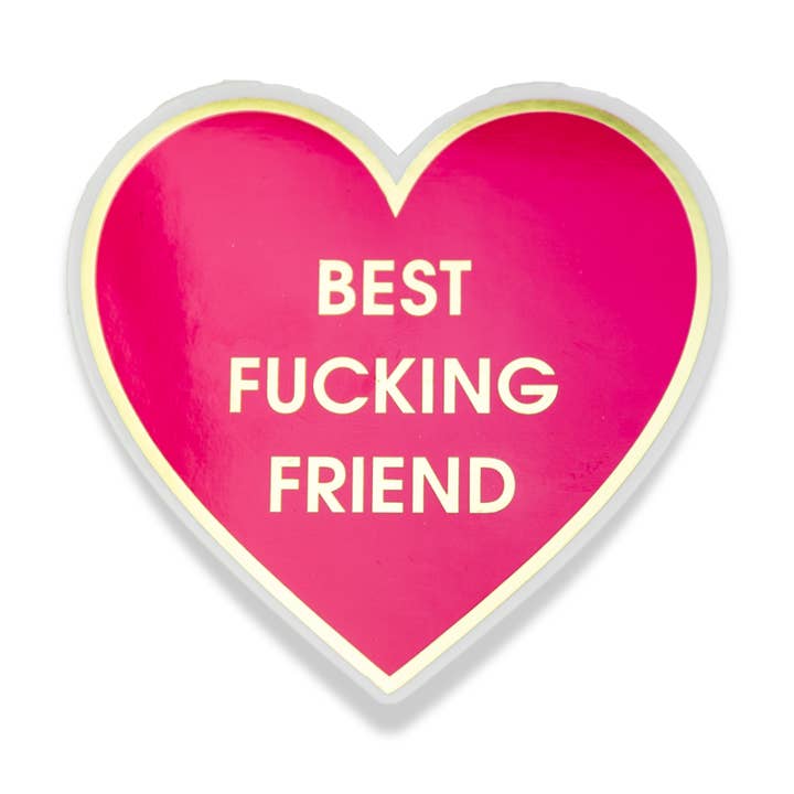 Best Fucking Friend - Heart - Funny Vinyl Sticker for wholesale by Chez Gagné