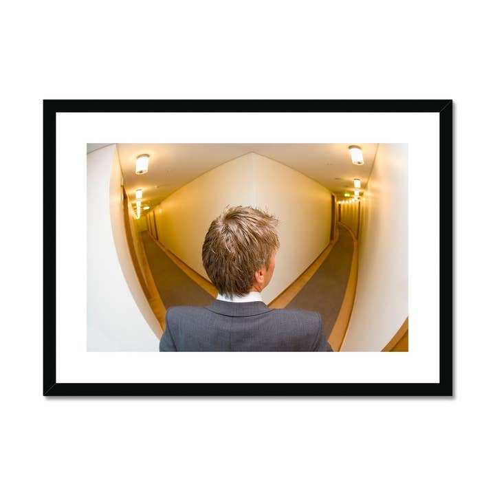 Businessman in corridoor Framed & Mounted Print for wholesale by Sorbey