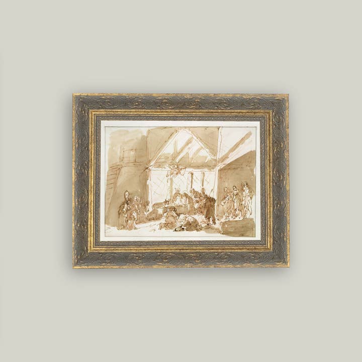 Petal Lane Home - Wholesale Wall Art Set - Nativity of Christ Framed Antique Art