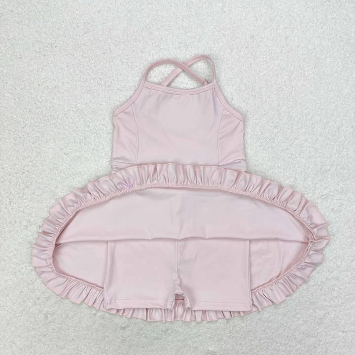 Aier Wholesale - Wholesale Athletic Dress - Kids - Baby Girls Knit Knee Length Active Wear Athletic Dresses