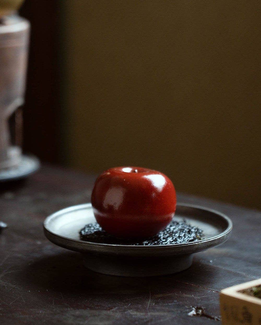 Gohobi （We cover U.S. import duties） - Vendita all'ingrosso Decorazioni da tavolo - Gohobi, ceramica fatta a mano, argilla YiXing, mela rossa e verde, ornamenti per tè per animali domestici, tè cinese Gongfu, accessori fotografici per tè giapponese coreano, unici8