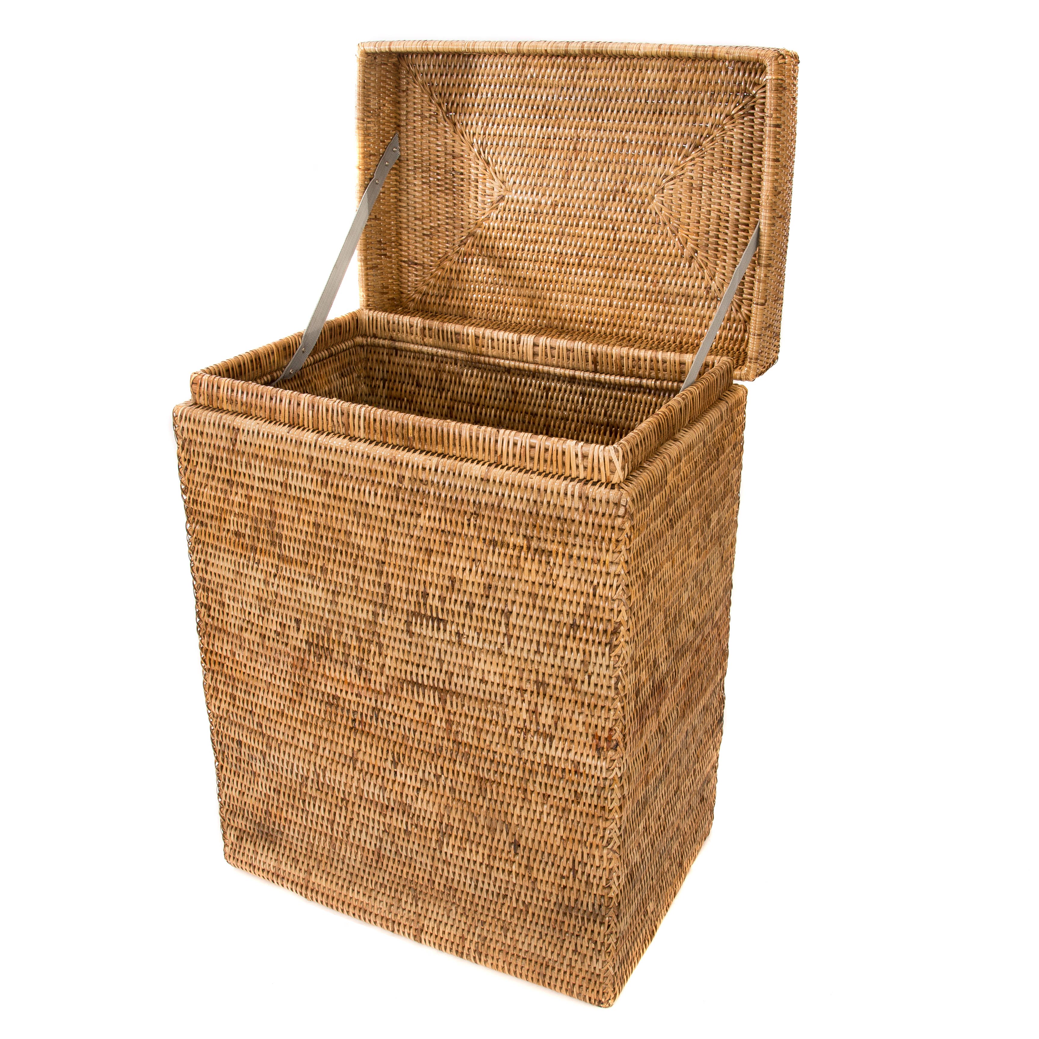 Artifacts Trading Company – wholesale Laundry hamper – Rattan Rectangular Laundry Hamper with Hinged Lid0