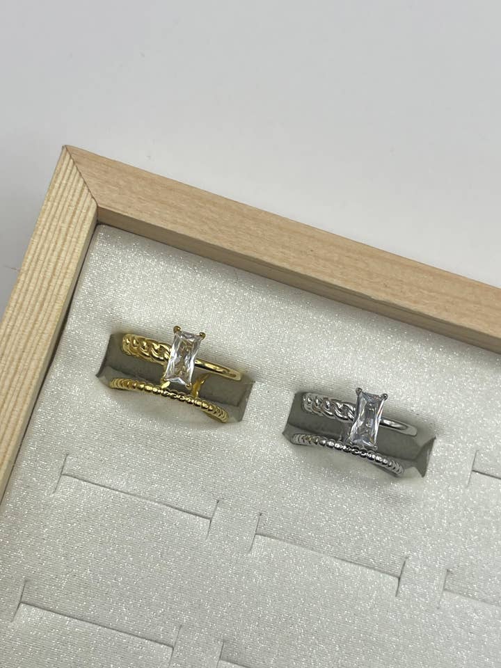 Anello in acciaio inossidabile Stone per la vendita all'ingrosso da parte di YOLA