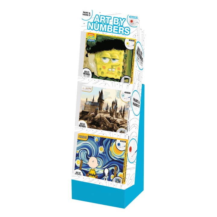 24 Unit Art by Numbers *EMPTY* Display for wholesale by AQUARIUS, GAMAGO, ICUP, & ROCK SAWS by NMR Brands