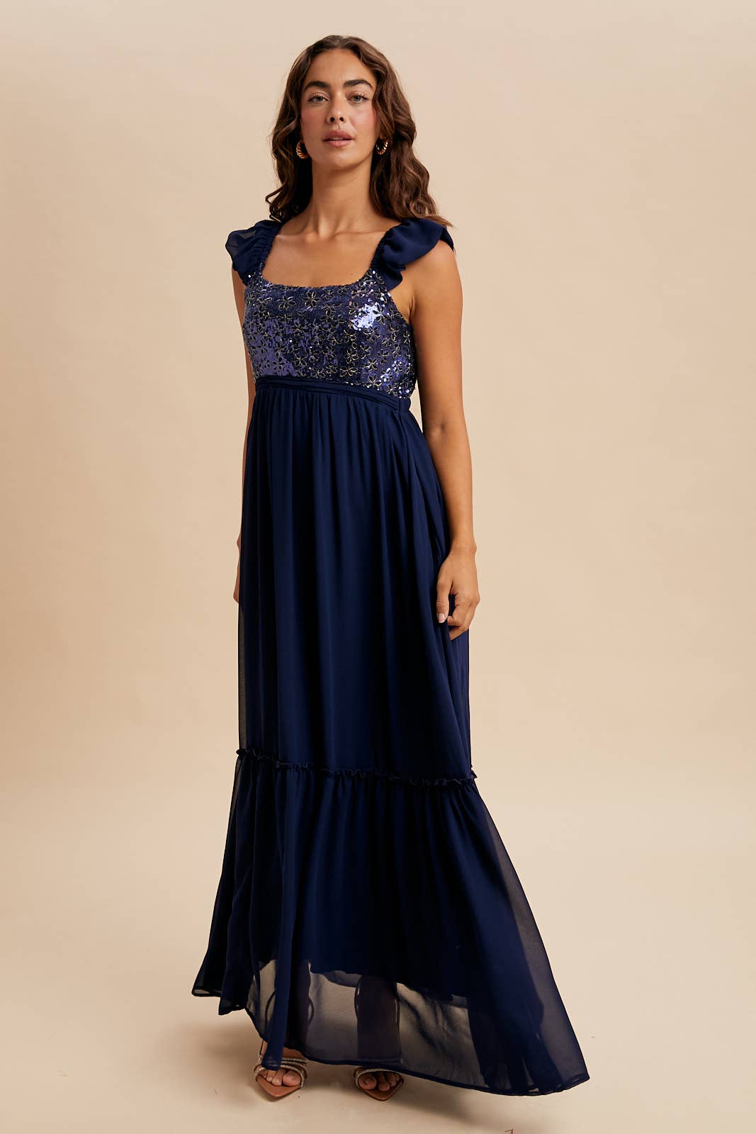 In Loom - Vendita all'ingrosso Vestito - Donna - ABITO MAXI CON PAILLETTES A CONTRASTO PER LE VACANZE3