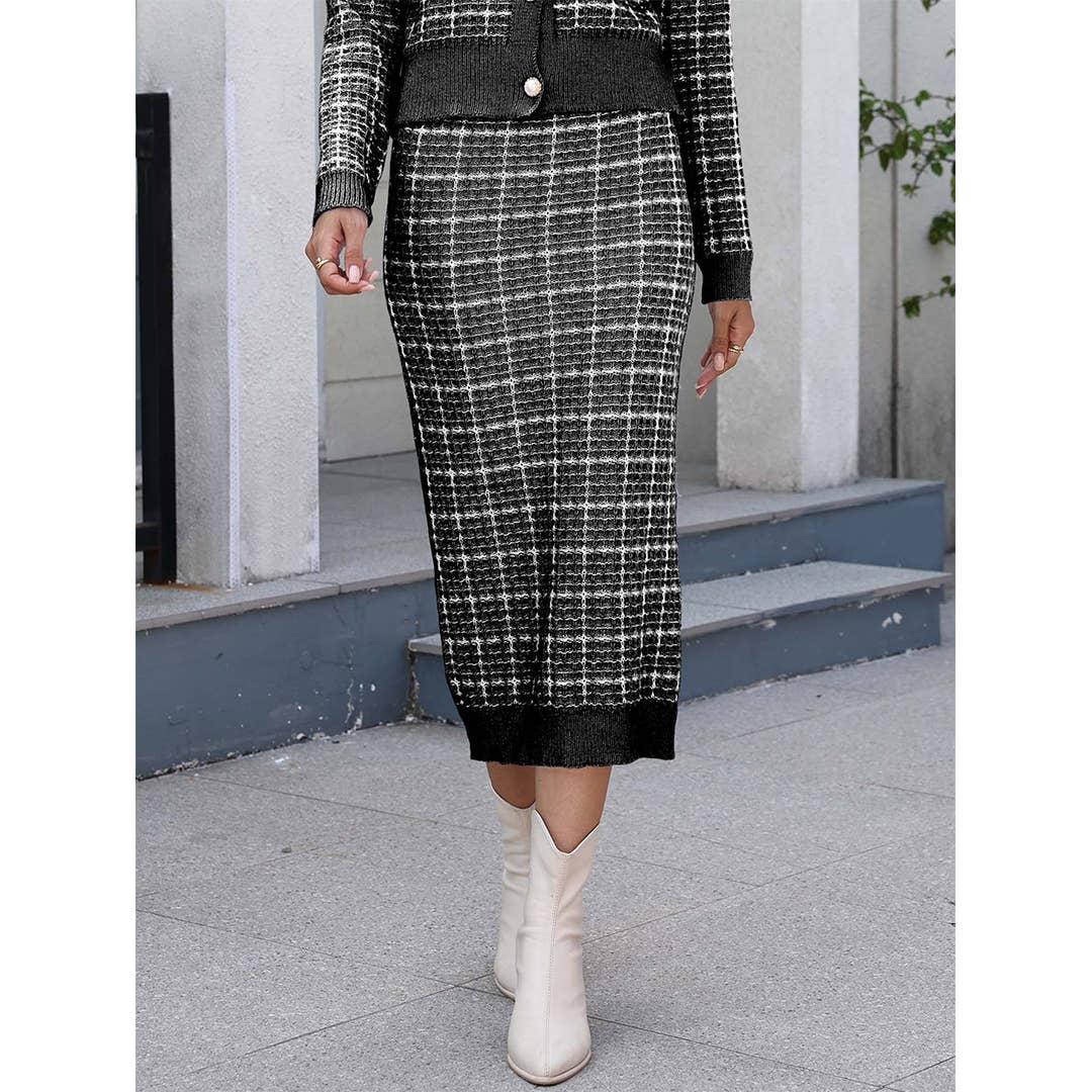 UNISHE - Wholesale Jurk - Dames - Dames Chanel-Stijl Mid-Lange Bodycon Trui Jurk OYM2176