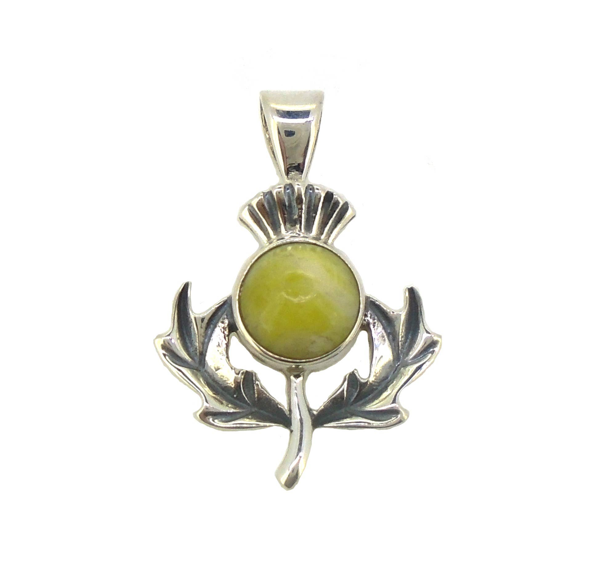 Two Skies Scotland – wholesale Pendant/charm necklace – Scottish Highland Marble Sterling Silver Thistle Pendant6