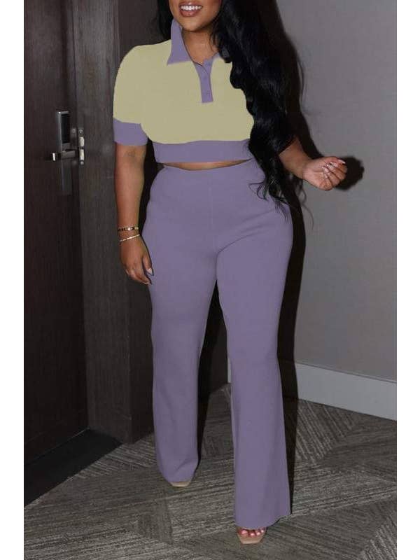 Queen Fashion – wholesale Top & skirt set – Women's – polo tee and pants set4