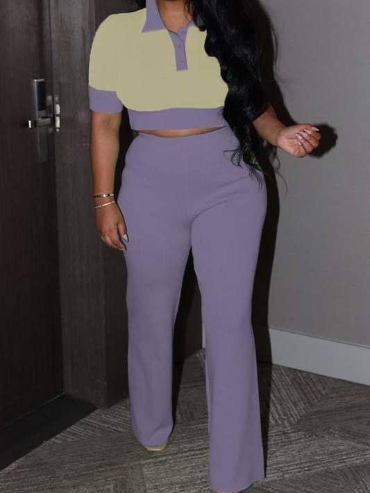 Fashion Combination - Wholesale Top & Skirt Set - Women's - polo tee and pants set