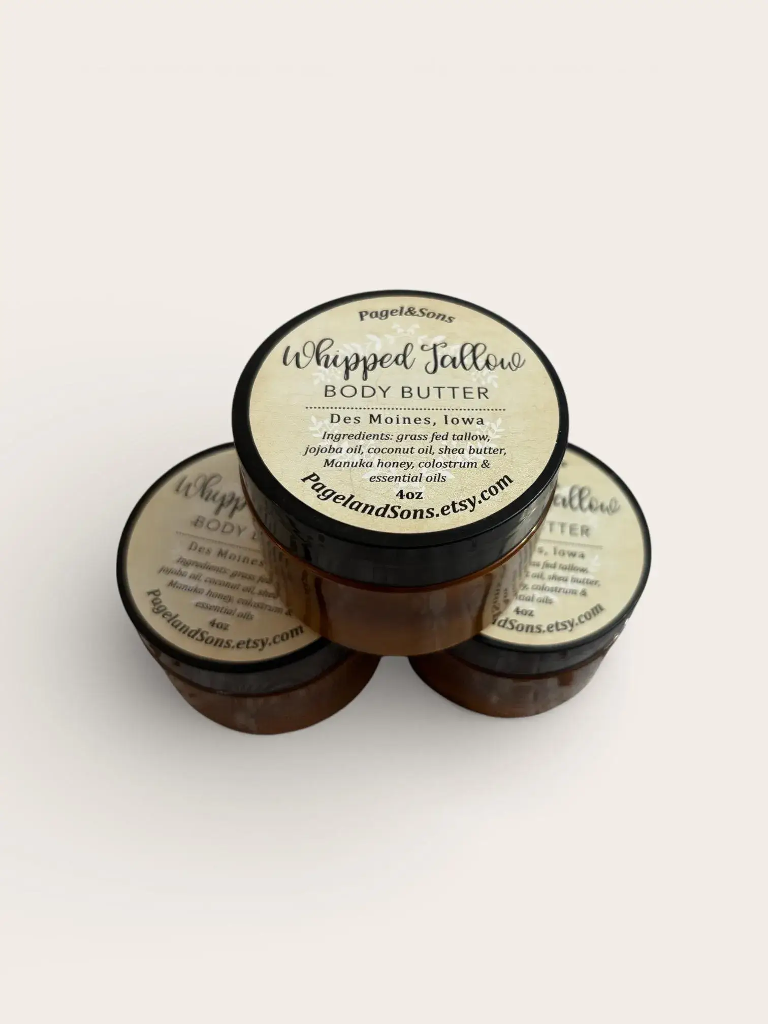 Pagel & Sons - Wholesale Body Balm/Butter - Grass-fed Whipped Tallow Body Butter Natural Moisturizer 5