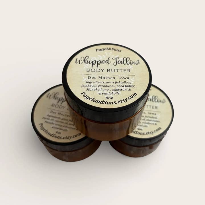 Pagel & Sons - Wholesale Body Balm/Butter - Grass-fed Whipped Tallow Body Butter Natural Moisturizer 5